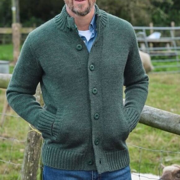 WOOLOVERS 100% pure British wool cardigan - Picture 1 of 9